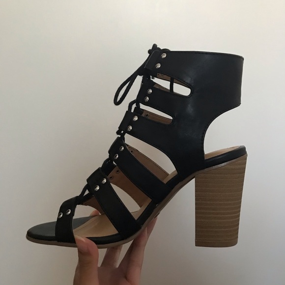 MADDEN GIRL “Nyles” Gladiator Lace Up Heels - Picture 3 of 5